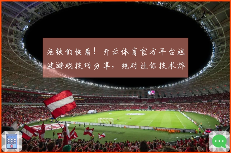 老铁们快看！开云体育官方平台这波游戏技巧分享，绝对让你技术炸裂！